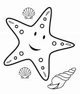 Coloring Pages Fish Starfish Star Color Printable Sea Print Related Posts Cartoon sketch template