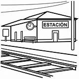 Estacion Policia Trenes Tren Menta Educación Recursos Policias Pintar Edificios sketch template