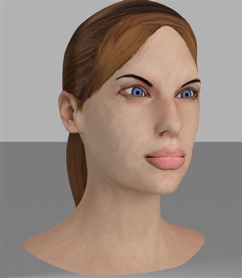 3d Model Detailed Female Head Vr Ar Low Poly Cgtrader