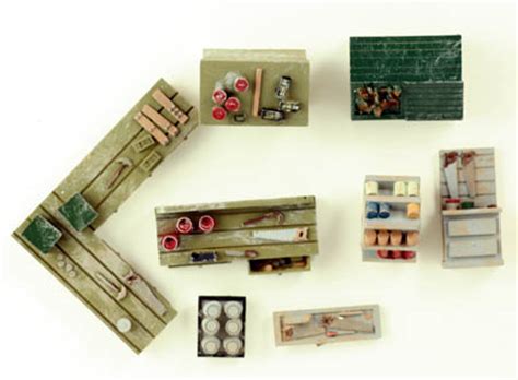 ho scale interior workshop detail pack pre aged layout ready