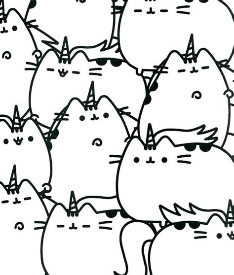 pusheen  unicorn coloring page  printable coloring pages  kids
