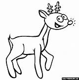 Rudolph Christmas Coloring Reindeer Pages Online Red Nose Thecolor sketch template