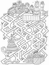 Maze Mazes Laberinto Preschoolactivities Dover Publications Chateau Colouring Moyen Doverpublications Colorear Decorscan sketch template