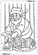 Noel Papai Pintar Dinokids Natal Claus sketch template