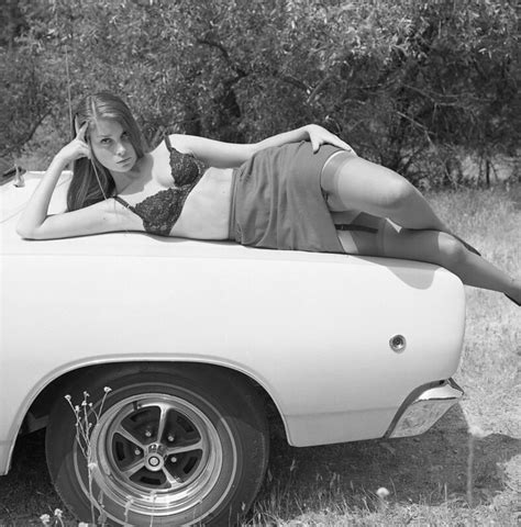 1960s Fred Enke Negative Sexy Pin Up Girl Sheila West With Dodge Car