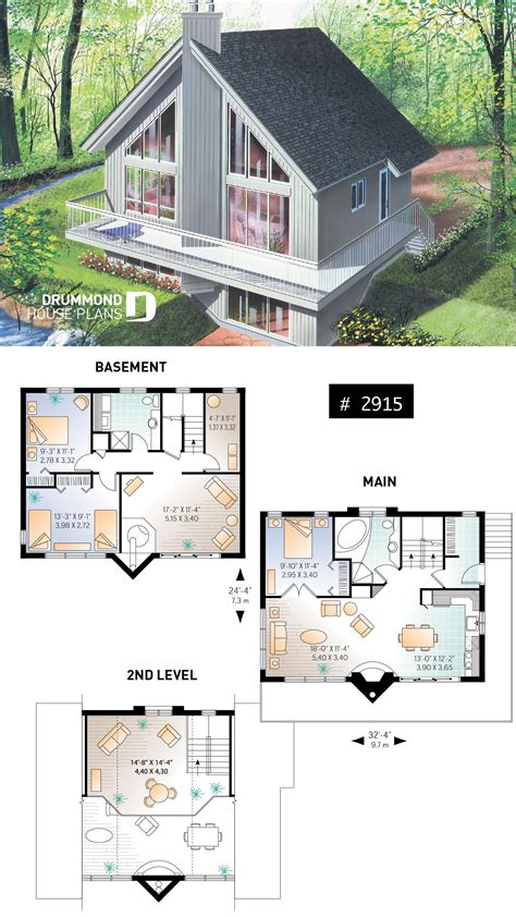 cabin house plan  loft image