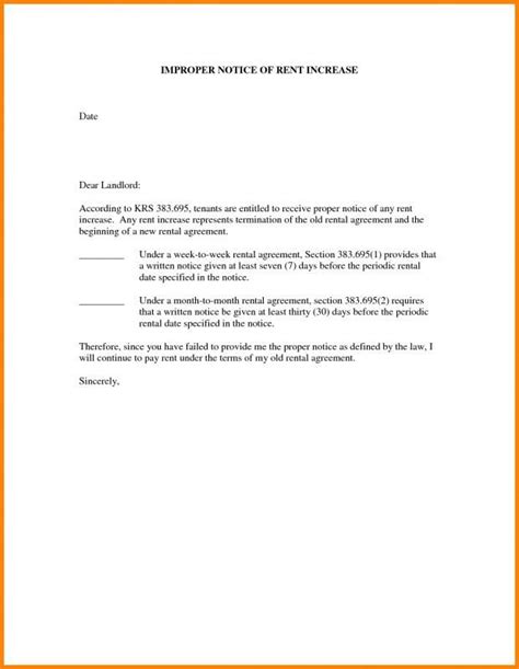 rent increase letter template check   https
