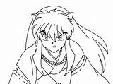Inuyasha Coloring Pages Anime Manga Bestcoloringpagesforkids sketch template