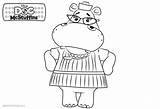 Mcstuffins Hallie Doc Coloring Pages Hippo Printable Kids Adults sketch template