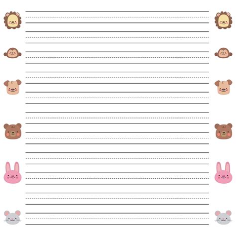 lined paper template  kids