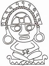 Mexique Mexicain Amerique Statuette Incas Inca Masque Mayas Masques Motifs Modeler Mascaras Merveilleux Enfant Aztecas Indien sketch template