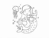 Sirena Disegno Bimbi Creativi sketch template