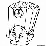 Popcorn Coloring Pages Corn Shopkins Printable Box Poppy Drawing Print Soda Season Cheesecake Easy Color Colouring Line Pop Sheets Book sketch template