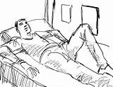 Sleeping Drawing Man Sketch Sleep Getdrawings sketch template