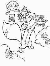 Coloring Swiper Dora Fox Popular sketch template
