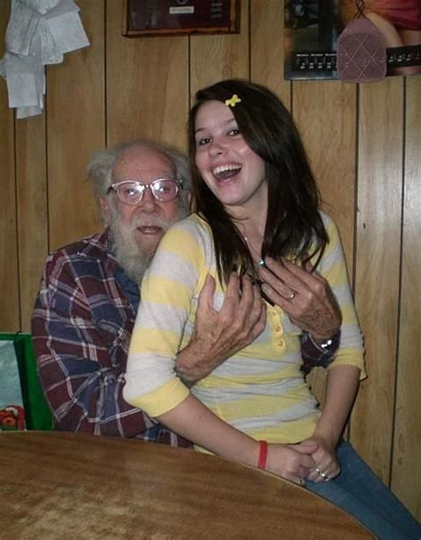 naughty grandpa and his joyful grand daughter