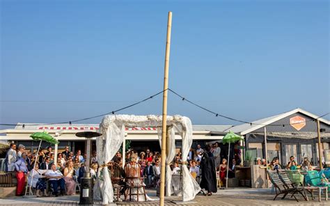 trouwen op het strand strandpaviljoen suiderstrand