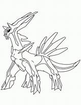Coloring Dialga Pokemon Clipart Pages Palkia Library sketch template
