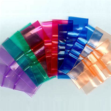 wholesale    pcs plastic small zip baggies mixed  color