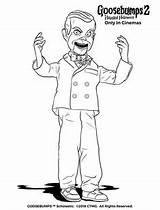 Goosebumps Slappy Coloring Pages Dummy Color Drawing Halloween Printable Sheets Book Movie Print Template Wants Play Kids Cartoon Werewolf Visit sketch template