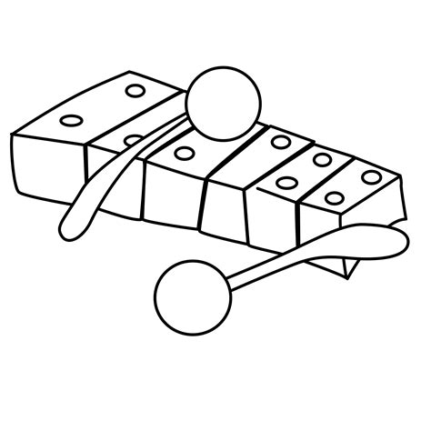 xylophone coloring sheet coloring pages