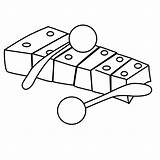 Xylophone Coloring Sheet Various Template Clipart sketch template