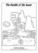 Coloring Pages Bible Kids Parable Sower Mustard Activities Seed Activity Sunday School Story Preschool Printable House Crafts Biblical Tree Faith sketch template