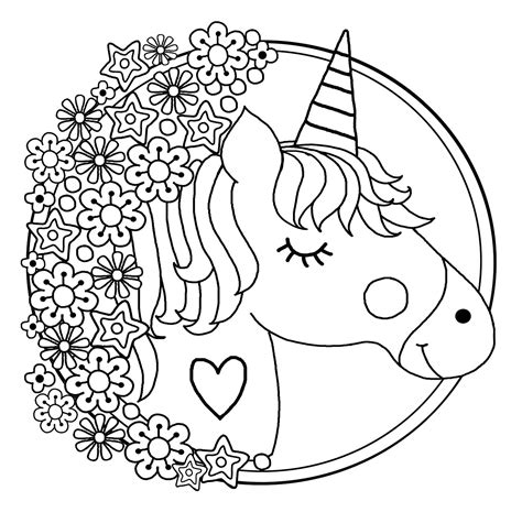 unicorn coleriing sheet coloring pages learny kids