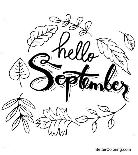 september calendar coloring pages coloring pages