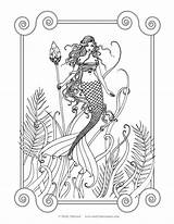 Coloring Pages Mermaid Adult Intricate Molly Harrison Fairy Grayscale Print Fantasy Adults Books Color Printable Official Shop Getdrawings Sea Colouring sketch template
