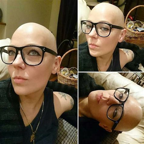 pin on women with sexy hair or no hair and glasses