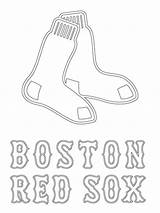 Sox Coloring Boston Red Logo Pages Mlb Baseball Printable Braves Color Sport Print Sheets Atlanta Drawing Line Skyline Cardinals Adult sketch template