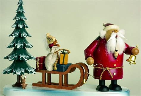 collectible wooden german santa claus figurines   erzgebirge