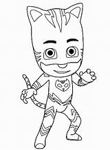 Pj Masks Coloring Pages Kids Sheets Color Characters Easy Mask Cartoon Printable Children Eroi Colorat Template Pijamale Heroes Drawings sketch template