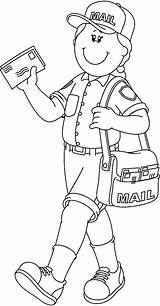 Helpers Mailman Coloringme sketch template