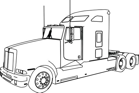 trailer truck drawing  getdrawings