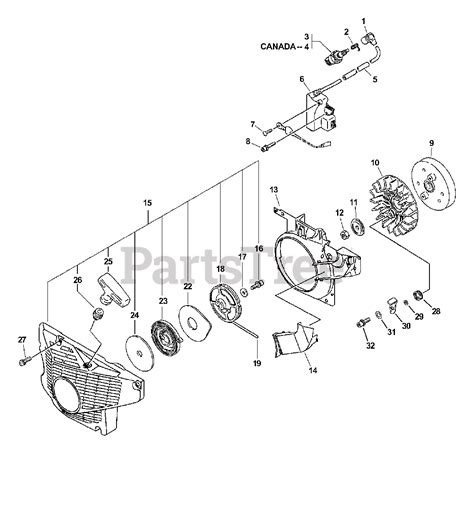 echo cs  echo chainsaw sn   ignition starter flywheel parts