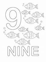 Coloring Number Pages Numbers Printable Preschool Worksheets Nine Math Colouring Learning Abc Activities Color Alphabet Worksheet Activity Printables Kindergarten Writing sketch template