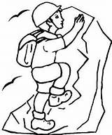 Dibujos Alpinistas Mountaineer Hike Camp Coloriages Rdax sketch template