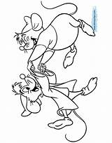 Coloring Gus Cinderella Jaq Pages Disney Disneyclips Dancing sketch template