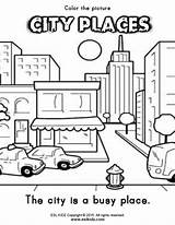 City Places Worksheets Activities Kids Community Preschool School English Primary Classroom Games Choose Board Fun sketch template