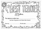 Teacher Diploma Coloring Ever Pages Worlds Appreciation Teachers Colouring Certificate Week Printable Activityvillage Thank Birthday Award Printables Certificates Worksheets Quotes sketch template