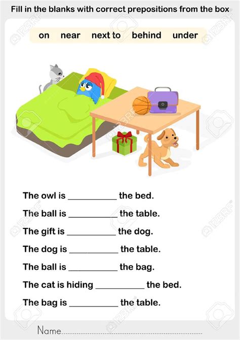 image result  preposition worksheets    ingles
