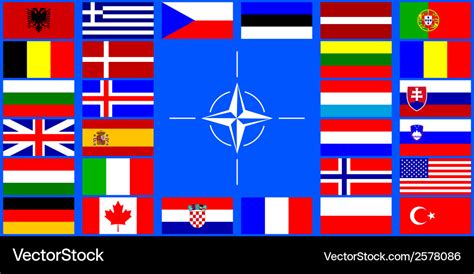 flags   nato countries royalty  vector image