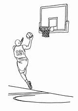 Basketball Coloring Court Pages Player Getcolorings Color sketch template