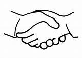 Shaking Hands Coloring Hand Pages Two Cupped Color Clip Template Heart Clipart Kids Together People Shaped Drawing Holding sketch template