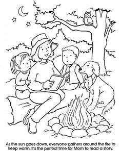 color  family camping trip camping coloring pages summer coloring