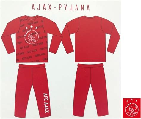 ajax pyjama club kleuren amsterdam voetbal maat  bolcom