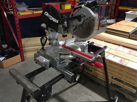 Craftsman 10 Sliding Compound Miter Saw With Laser Trac And Stand Able
