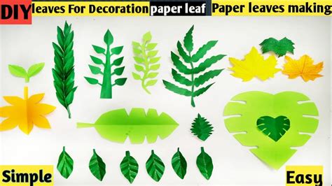 easy paper leaf paper leaft craft paper leaves
